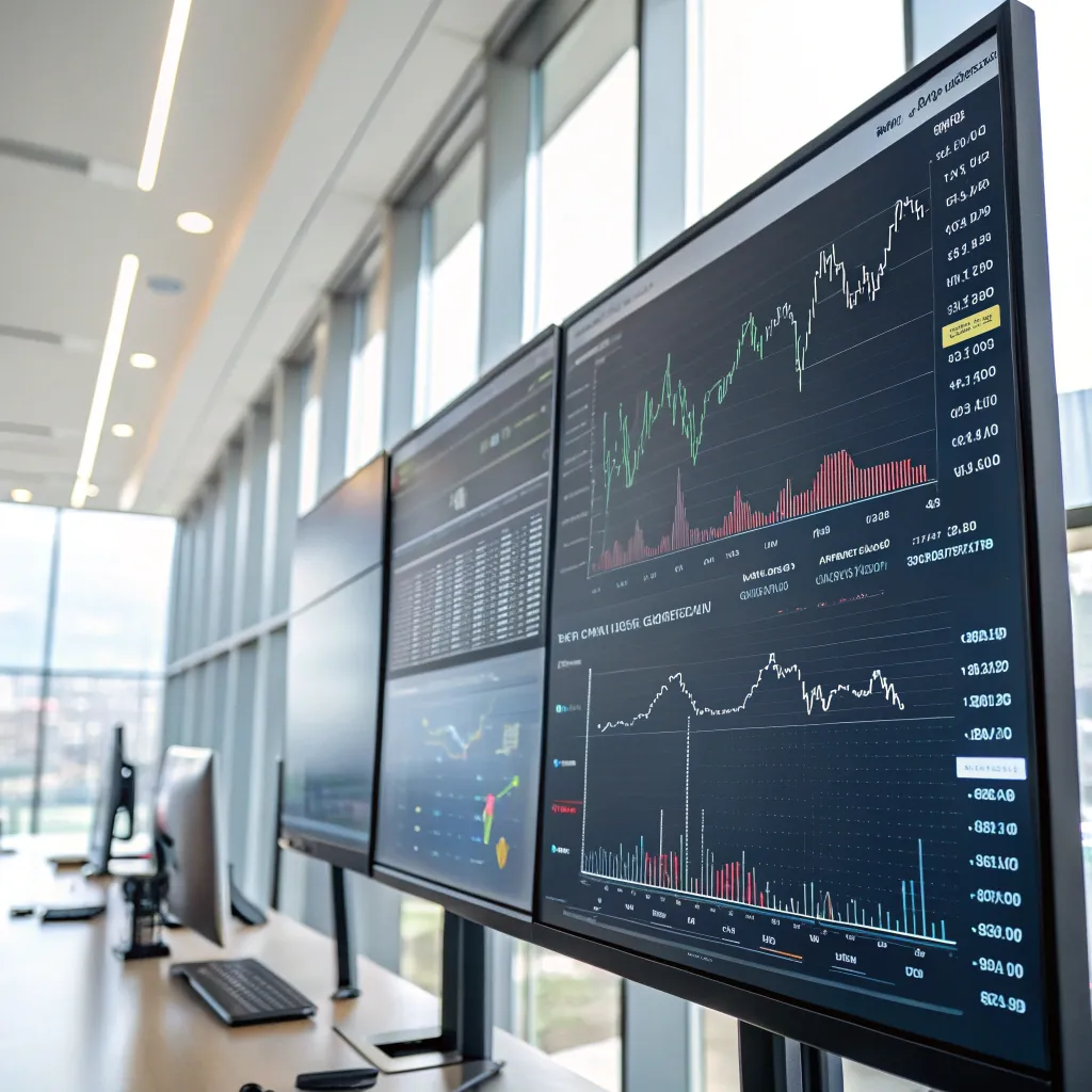 Financial charts and graphs
